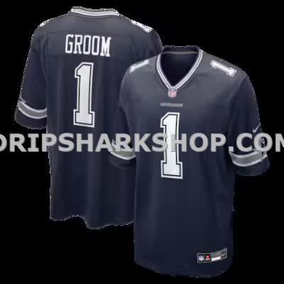 Mens Nike Number 1 Groom Navy Dallas Cowboys Game Jersey