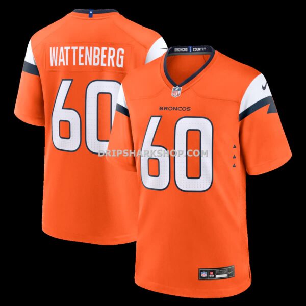 Mens Nike Luke Wattenberg Orange Denver Broncos Team Game Jersey