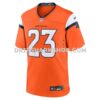 NFL100887G05-1c987c Mens Nike Jahdae Barron Orange Denver Broncos Game Player Jersey