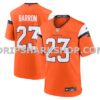 NFL100887M01-543774 Mens Nike Jahdae Barron Orange Denver Broncos Game Player Jersey