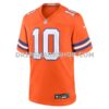 Mens Nike Bo Nix Orange Denver Broncos Mile High Collection 1977 Throwback Player Game Jersey