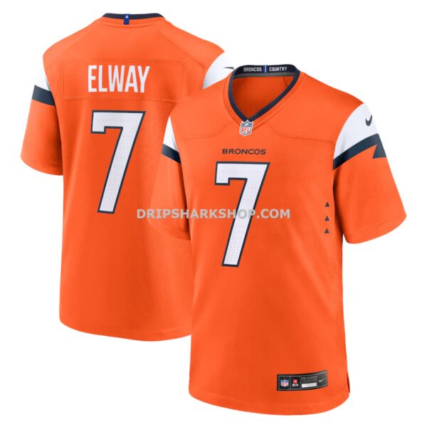 NFL101908G04-4a4e6b Mens Nike John Elway Orange Denver Broncos Mile High Collection Retired Player Game Jersey