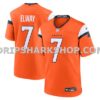 NFL101908M01-2e3698 Mens Nike John Elway Orange Denver Broncos Mile High Collection Retired Player Game Jersey