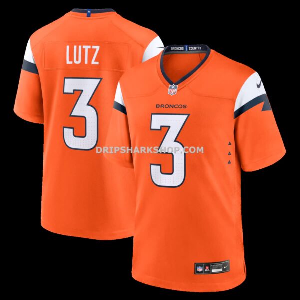 NFL102225G04-c8b480 Mens Nike Wil Lutz Orange Denver Broncos Team Game Jersey