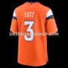 NFL102225G06-065951 Mens Nike Wil Lutz Orange Denver Broncos Team Game Jersey