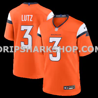 Mens Nike Wil Lutz Orange Denver Broncos Team Game Jersey