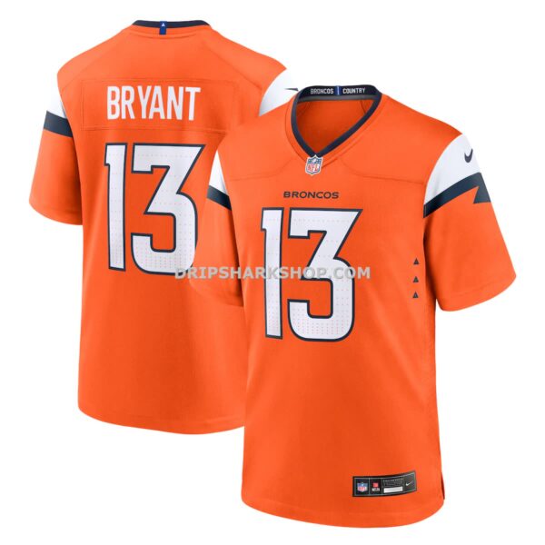 NFL102679G04-e64ee8 Mens Nike Pat Bryant Orange Denver Broncos Team Game Jersey