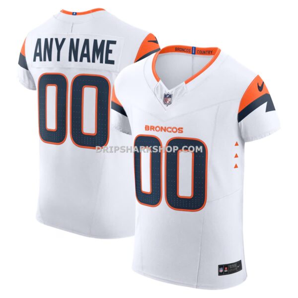 NFL10294fG04-970859 Mens Nike White Denver Broncos Vapor Fuse Elite Custom Jersey