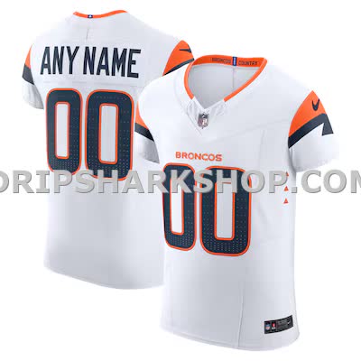 Mens Nike White Denver Broncos Vapor Fuse Elite Custom Jersey