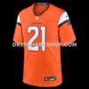 NFL10299eG06-d65163 Mens Nike Riley Moss Orange Denver Broncos Team Game Jersey