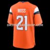 NFL10299eG07-d3c4ce Mens Nike Riley Moss Orange Denver Broncos Team Game Jersey