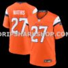 Mens Nike Damarri Mathis Orange Denver Broncos Team Game Jersey