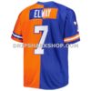 Mens Mitchell And Ness John Elway Royal Orange Denver Broncos Big And Tall Split Legacy Retired Player Replica Jersey Pi