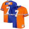 Mens Mitchell And Ness John Elway Royal Orange Denver Broncos Big And Tall Split Legacy Retired Player Replica Jersey Pi