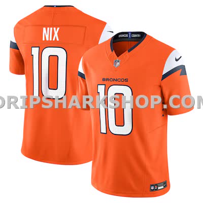 Mens Nike Bo Nix Orange Denver Broncos Vapor Fuse Limited Jersey