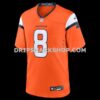 Mens Nike Jarrett Stidham Orange Denver Broncos Team Game Jersey