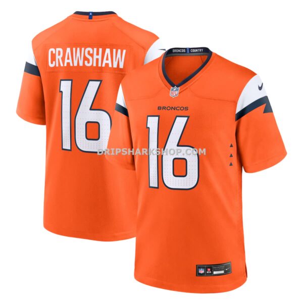 NFL103b84G04-8a72aa Mens Nike Jeremy Crawshaw Orange Denver Broncos Team Game Jersey