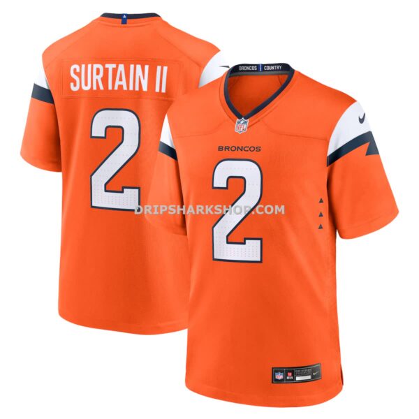 Mens Nike Patrick Surtain Ii Orange Denver Broncos Mile High Collection Game Jersey