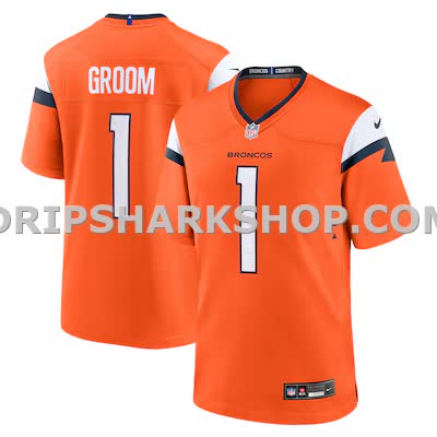 Mens Nike Number 1 Groom Orange Denver Broncos Game Jersey