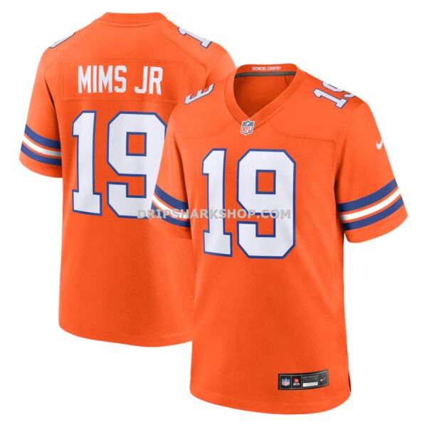Mens Nike Marvin Mims Jr Orange Denver Broncos Mile High Collection 1977 Throwback Player Game Jersey