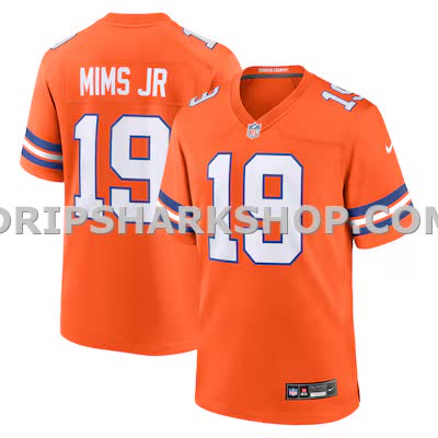 Mens Nike Marvin Mims Jr Orange Denver Broncos Mile High Collection 1977 Throwback Player Game Jersey