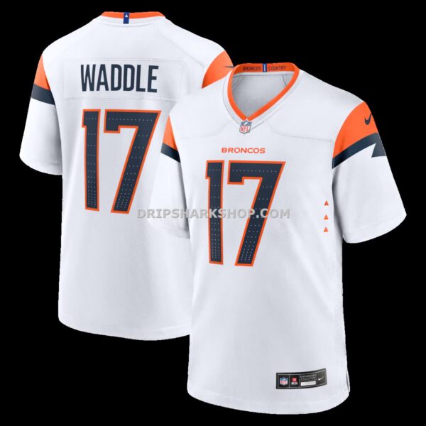 Mens Nike Jaylen Waddle White Denver Broncos Game Jersey