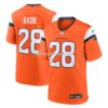 Mens Nike Tyler Badie Orange Denver Broncos Team Game Jersey