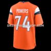 NFL1052e3G06-252057 Mens Nike Ben Powers Orange Denver Broncos Team Game Jersey