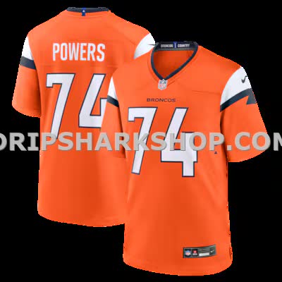 Mens Nike Ben Powers Orange Denver Broncos Team Game Jersey