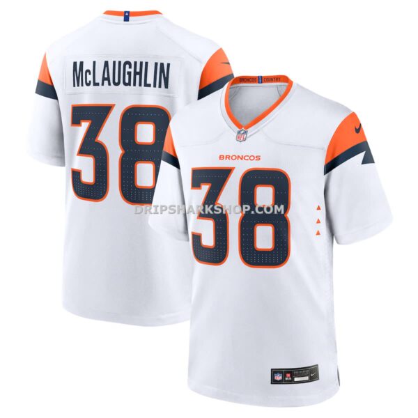 NFL105448G04-da68d8 Mens Nike Jaleel Mclaughlin White Denver Broncos Game Jersey