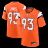 Mens Nike Dj Jones Orange Denver Broncos Team Game Jersey