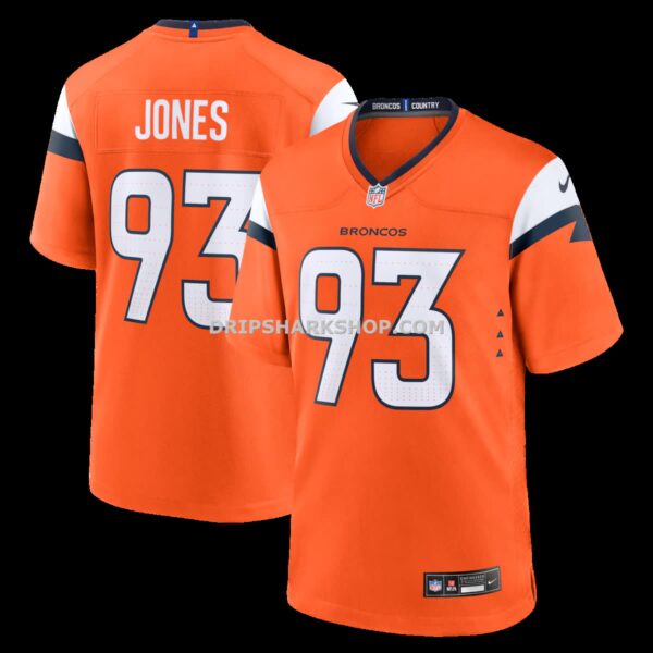 Mens Nike Dj Jones Orange Denver Broncos Team Game Jersey
