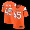 NFL106ee7G04-8197de Mens Nike Nate Adkins Orange Denver Broncos Team Game Jersey