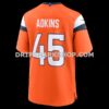 NFL106ee7G06-3f0636 Mens Nike Nate Adkins Orange Denver Broncos Team Game Jersey