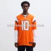 Mens Nike Bo Nix Orange Denver Broncos Player Game Jersey