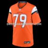 Mens Nike Matt Peart Orange Denver Broncos Team Game Jersey