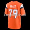 Mens Nike Matt Peart Orange Denver Broncos Team Game Jersey