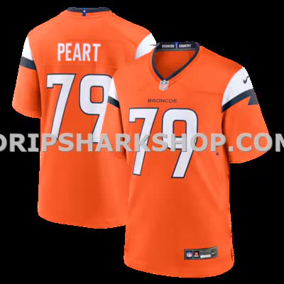 Mens Nike Matt Peart Orange Denver Broncos Team Game Jersey
