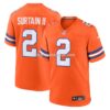 NFL107adbG04-43751a Mens Nike Patrick Surtain Ii Orange Denver Broncos Mile High Collection 1977 Throwback Player Game Jersey