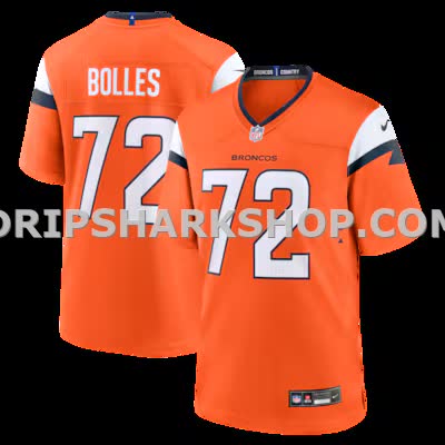 Mens Nike Garett Bolles Orange Denver Broncos Team Game Jersey