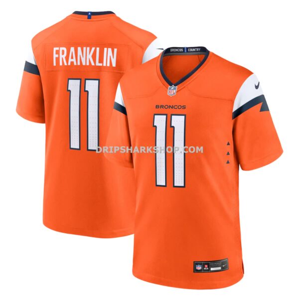 Mens Nike Troy Franklin Orange Denver Broncos Team Game Jersey