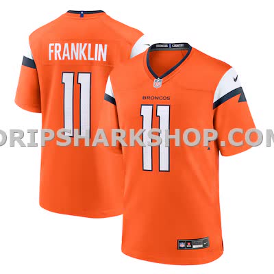 Mens Nike Troy Franklin Orange Denver Broncos Team Game Jersey