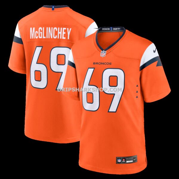 Mens Nike Mike Mcglinchey Orange Denver Broncos Team Game Jersey