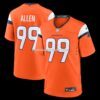 NFL107fd6G04-7d5c86 Mens Nike Zach Allen Orange Denver Broncos Team Game Jersey