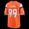 NFL107fd6G07-75839e Mens Nike Zach Allen Orange Denver Broncos Team Game Jersey