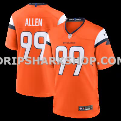 Mens Nike Zach Allen Orange Denver Broncos Team Game Jersey
