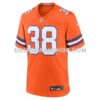 Mens Nike Jaleel Mclaughlin Orange Denver Broncos Mile High Collection 1977 Throwback Player Game Jersey