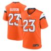 NFL108231G04-0ea3a7 Mens Nike Jahdae Barron Orange Denver Broncos Team Game Jersey