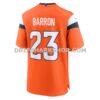 NFL108231G06-868438 Mens Nike Jahdae Barron Orange Denver Broncos Team Game Jersey
