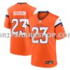 NFL108231M01-e1a886 Mens Nike Jahdae Barron Orange Denver Broncos Team Game Jersey